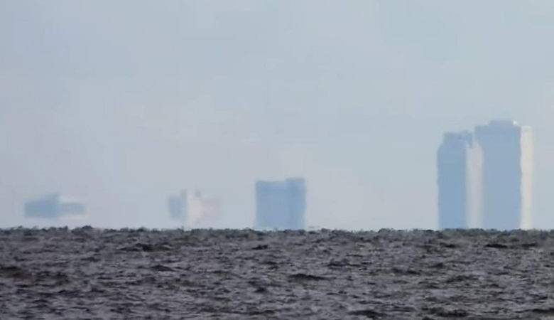 O americano mostrou a curvatura do globo removendo um arranha-céu a uma distância de 45 quilômetros
