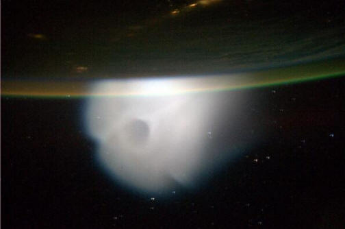 O astronauta fotografou um fantasma espacial