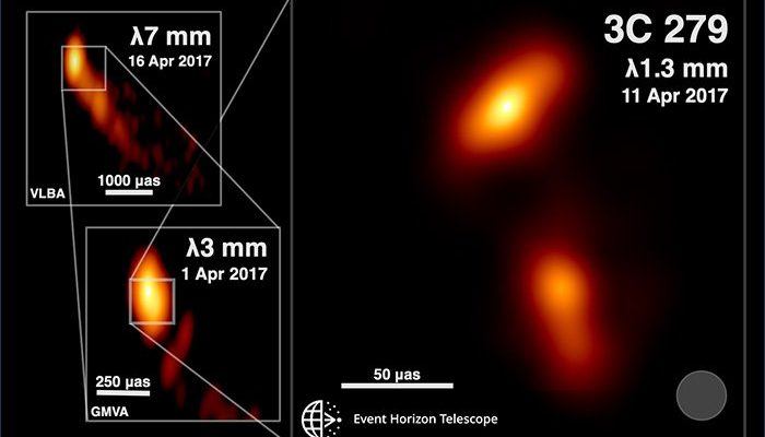 Astrônomos acabaram de tirar uma foto de um jato saindo de um buraco negro 