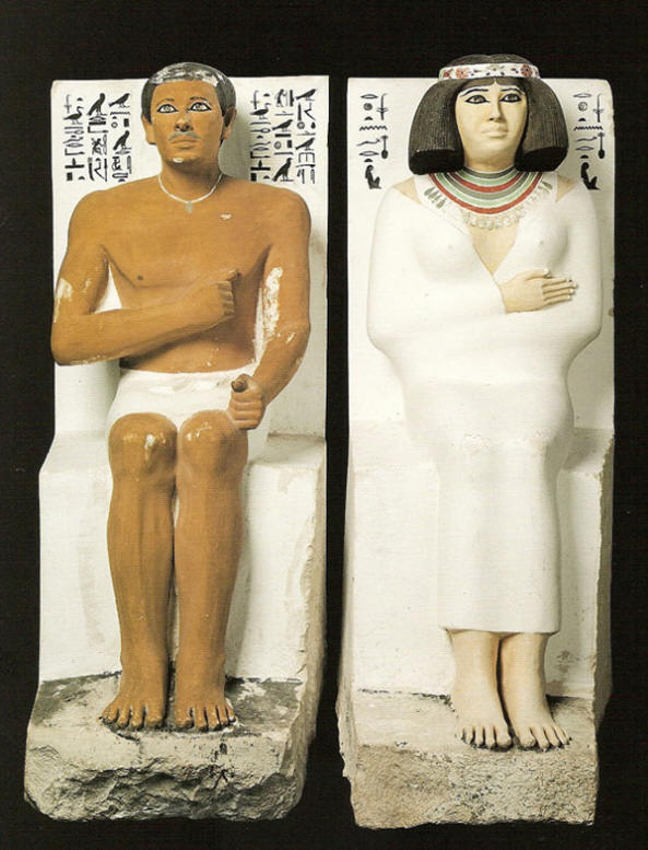 Faraó Rakhotep e sua esposa Nofret, 4ª dinastia (2575-2467 aC)