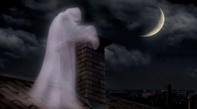 Um fantasma branco brilhou na frente da câmera de vigilância