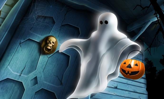 O fantasma branco rastejou perto da loja russa