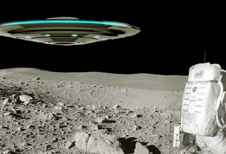 O que uma nave espacial decola da lua