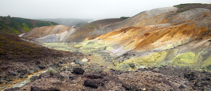 Vale da Morte em Kamchatka