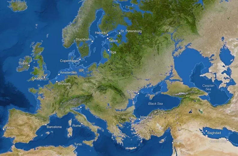 A parte européia da Rússia, Londres e Flórida pode ficar submersa