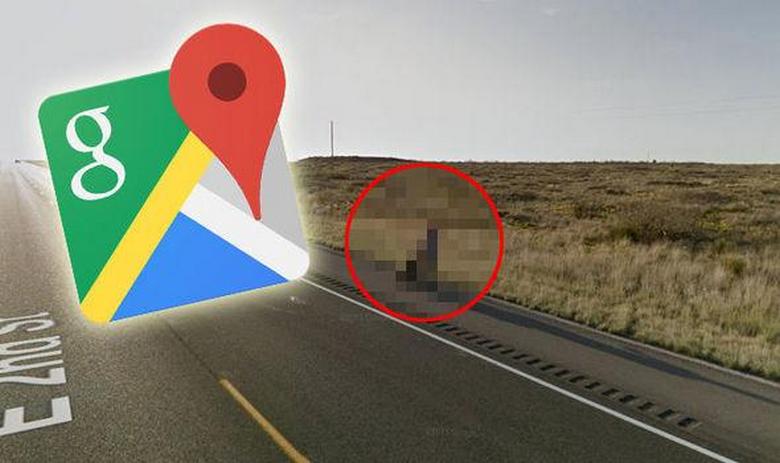 O Google Maps descobriu um homem em uma estrada deserta