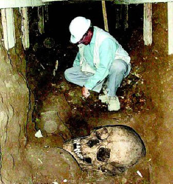 Arqueólogos descobriram um crânio de tamanho incrível no interior da terra