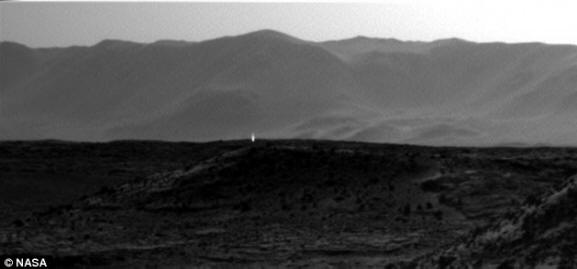 Um tiro com uma luz postada no site da NASA