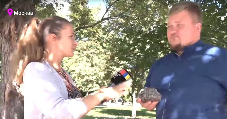 Moskvich vende uma pedra incomum por 10 milhões de rublos