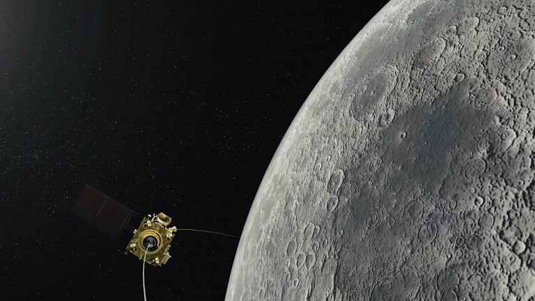 Na lua eles não conseguem encontrar o módulo de pouso indiano