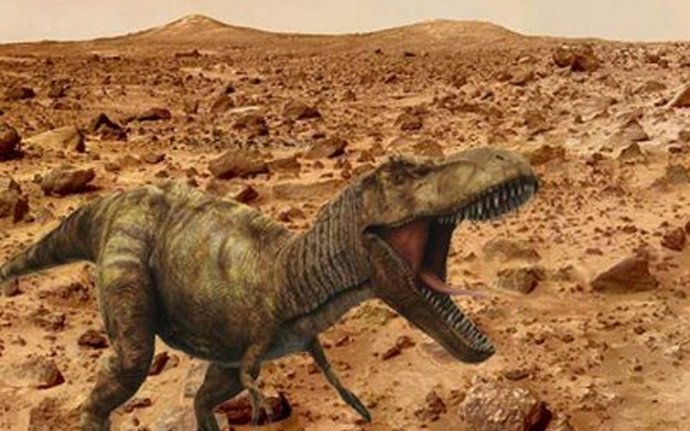 Pirâmides e ossos de dinossauros encontrados em Marte