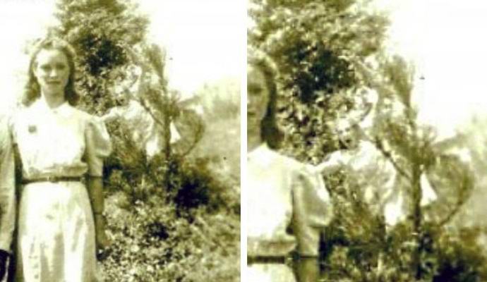 Um fantasma encontrado em uma foto antiga de casamento