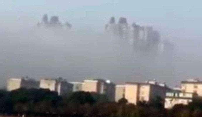 Uma cidade fantasma reapareceu sobre a China