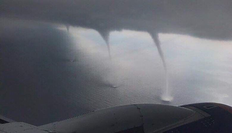 Muitos tornados se formaram sobre o mar em Sochi
