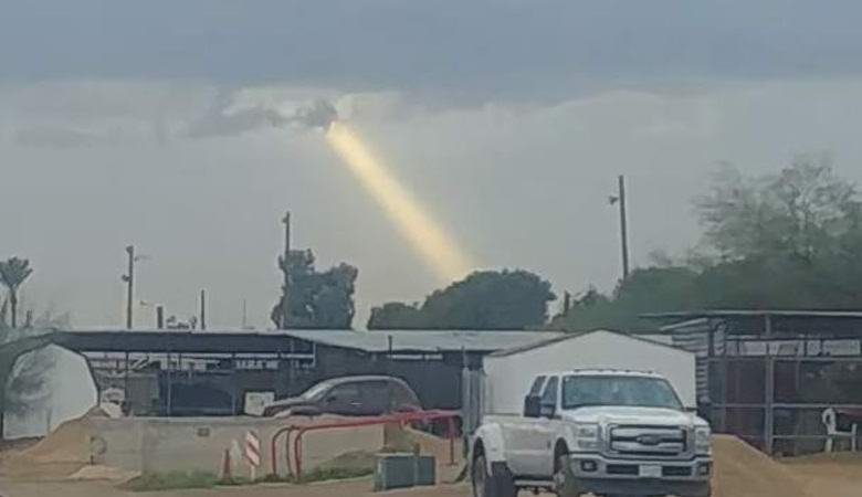 Um misterioso raio de luz surgiu sobre o Texas.