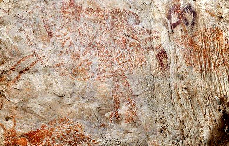 Encontrei uma pintura rupestre com mais de 40 mil anos