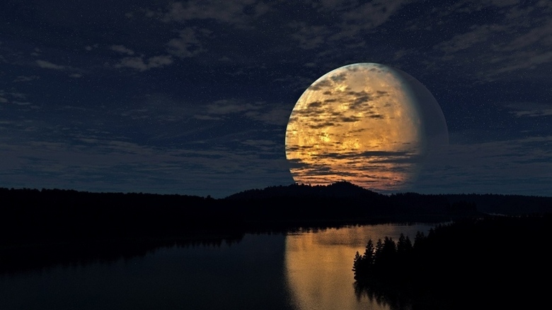Na duração do dia e meio bilhão de anos atrás e na lua, que não estava lá então