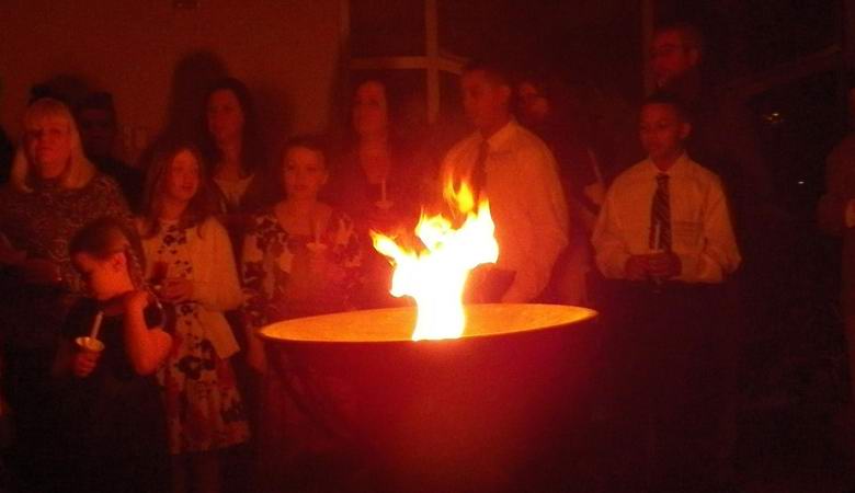 A imagem de Cristo foi encontrada em uma fotografia do incêndio da igreja