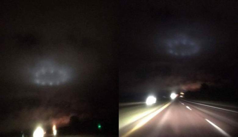 Luzes de um objeto invisível no céu acima de Minnesota