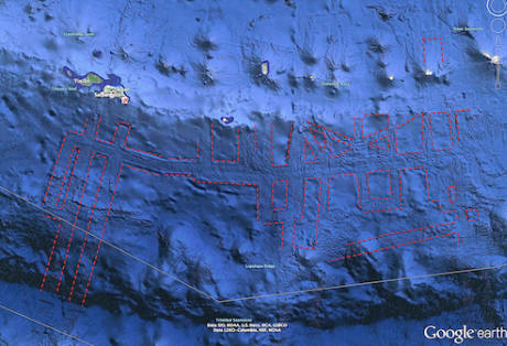Uma enorme estrutura subaquática - uma base alienígena alienígena encontrada perto da ilha de Saipan?