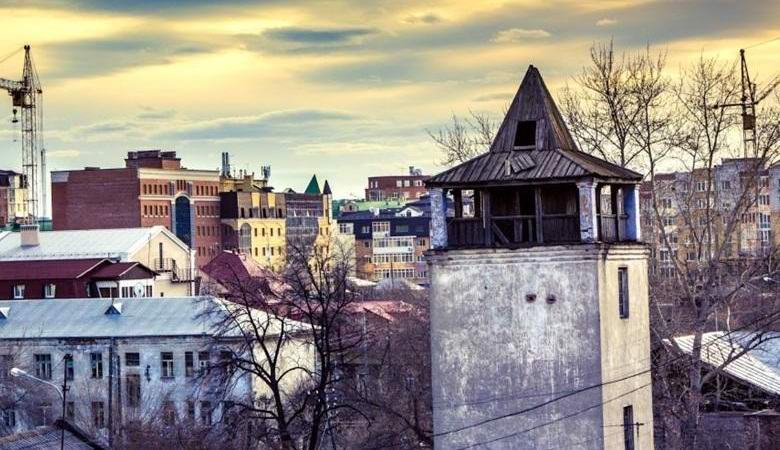 O fantasma de um bombeiro na torre de Tyumen