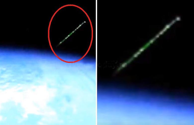 Estranho flash gravado pela câmera de vídeo ISS