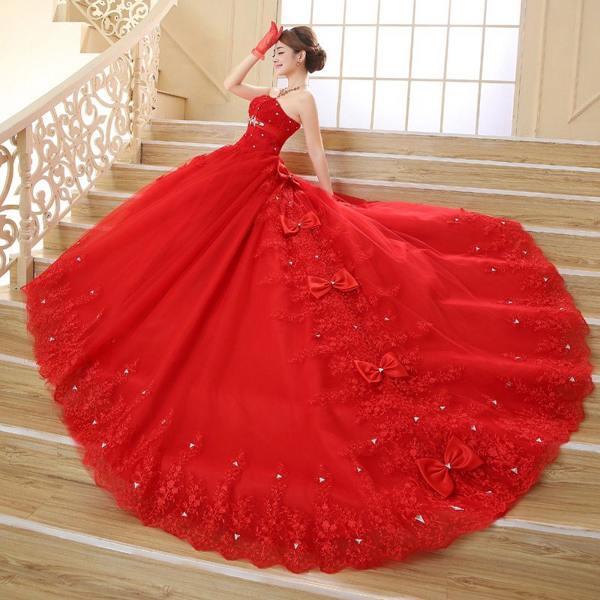 qual é o sonho de um vestido de noiva vermelho 