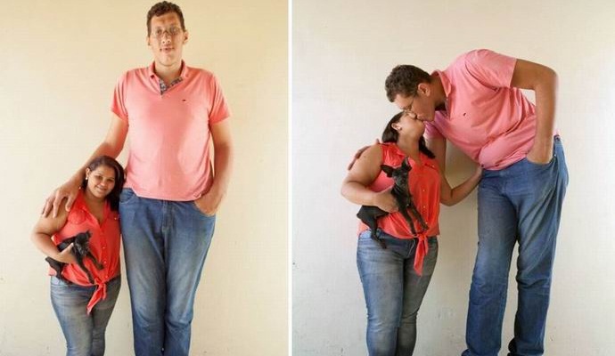 No Brasil, um gigante se casou com uma menininha