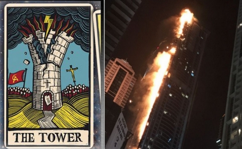 Em Dubai, houve um incêndio no arranha-céu Torch Tower ...