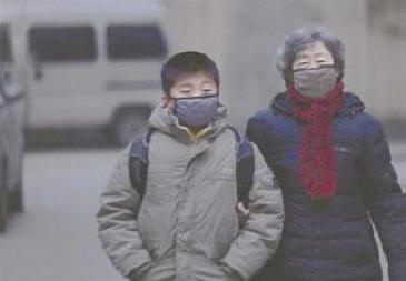 Neve negra caiu na China