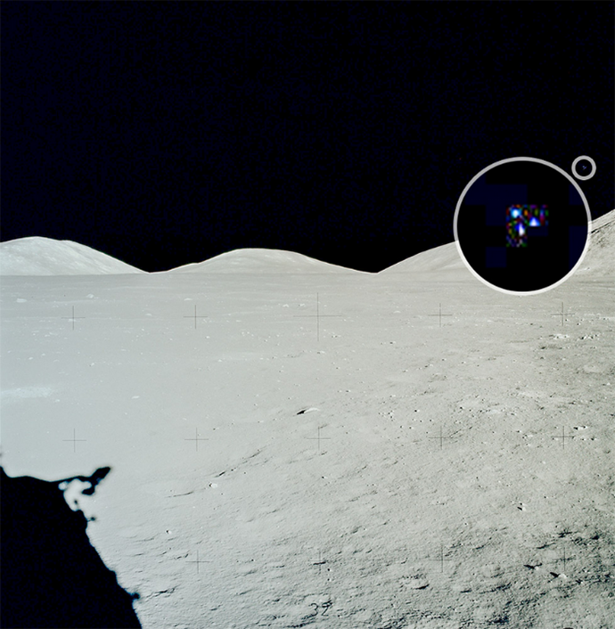 Na NASA mostrou outra foto de um OVNI na lua