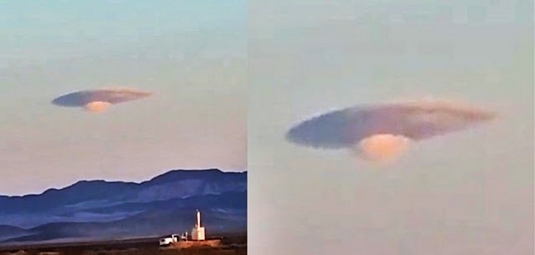 No céu acima de Nevada, algo estranho apareceu, muito parecido com um OVNI