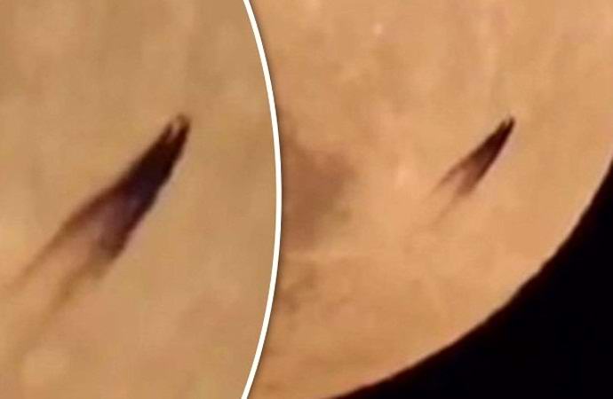 Perto da lua voou como um OVNI fantasma