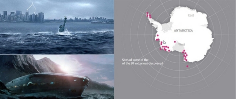 Vulcões da Antártica ameaçam um novo dilúvio