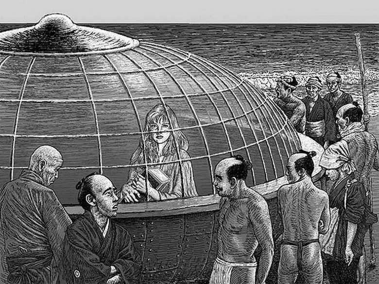 Os pescadores japoneses no início do século XIX não sabiam sobre os movimentos do tempo