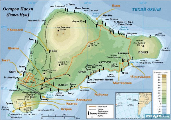 Mapa da Ilha de Páscoa